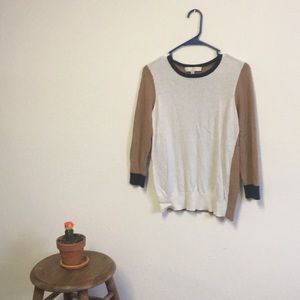 LOFT color block thin sweater size small